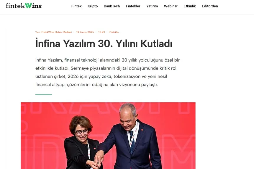İnfina Yazılım 30. yılını kutladı