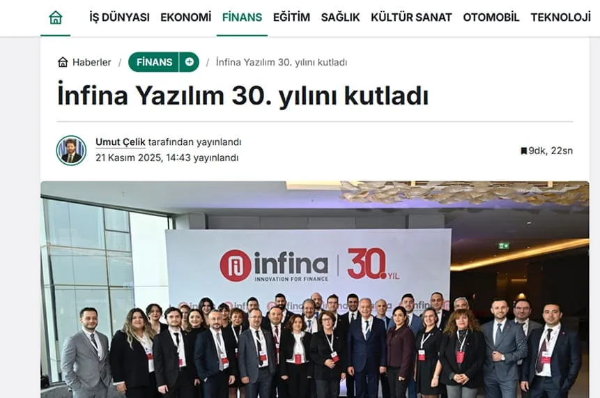 İnfina Yazılım 30. yılını kutladı